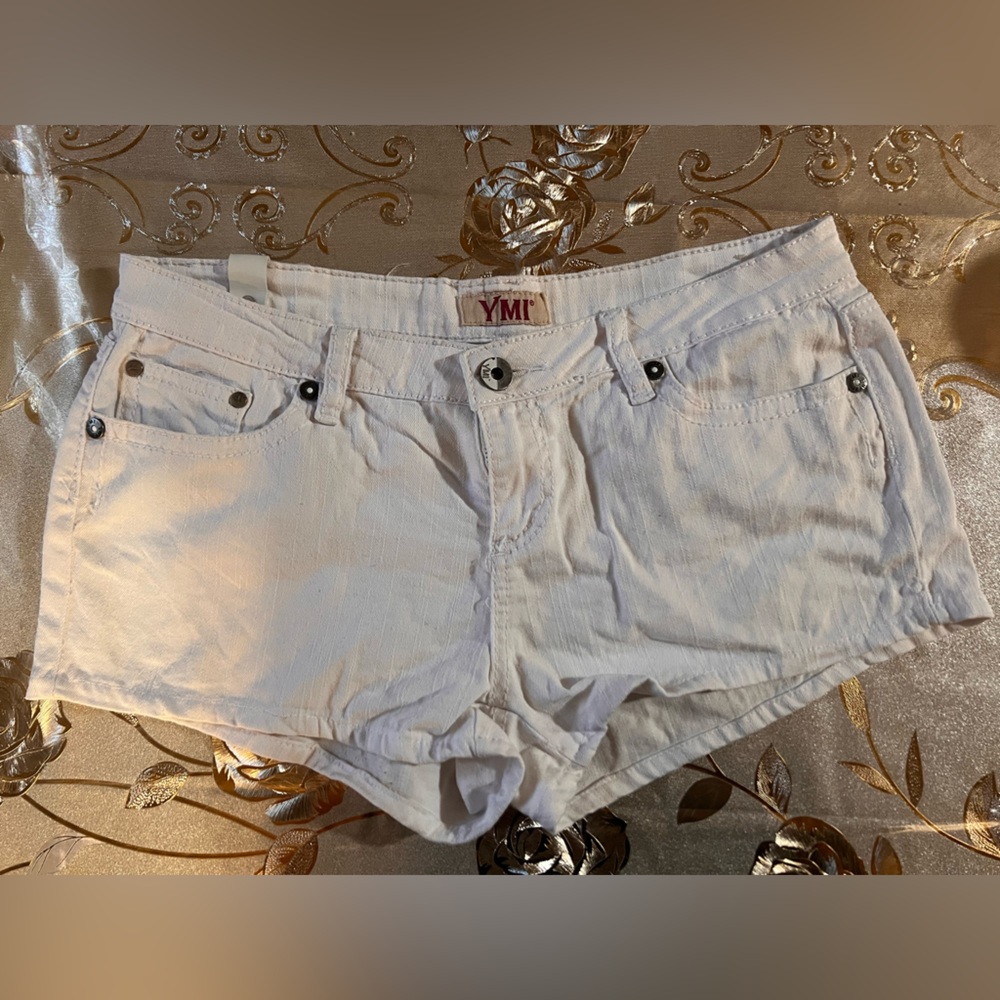 YMI Women's Classic White Jean Shorts